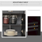 Buffet de Rangement avec 2 Tiroirs et 2 Armoires Fermées pour Salon et Salle à Manger