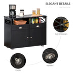 Buffet de Rangement avec 2 Tiroirs et 2 Armoires Fermées pour Salon et Salle à Manger
