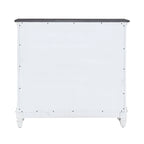 Console d'appoint de 42 pouces, blanc charbon, brossé métallique