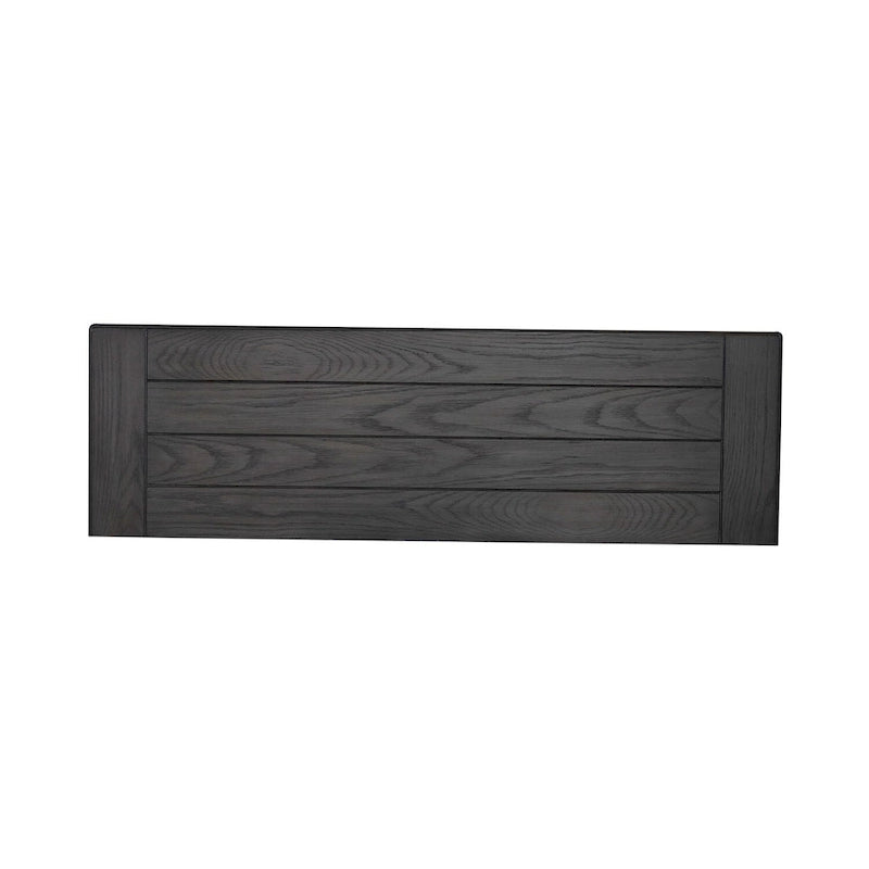Console d'appoint de 42 pouces, blanc charbon, brossé métallique