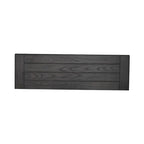 Console d'appoint de 42 pouces, blanc charbon, brossé métallique