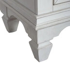 Console d'appoint de 42 pouces, blanc charbon, brossé métallique
