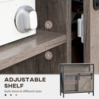 Buffet de ferme avec porte coulissante de style grange et étagère réglable pour salon, gris