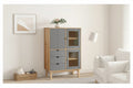 vidaXL Highboard OTTA 33.5x16.9x49.2 Solid Wood Pine - 33.5 x 16.9 x 49.2