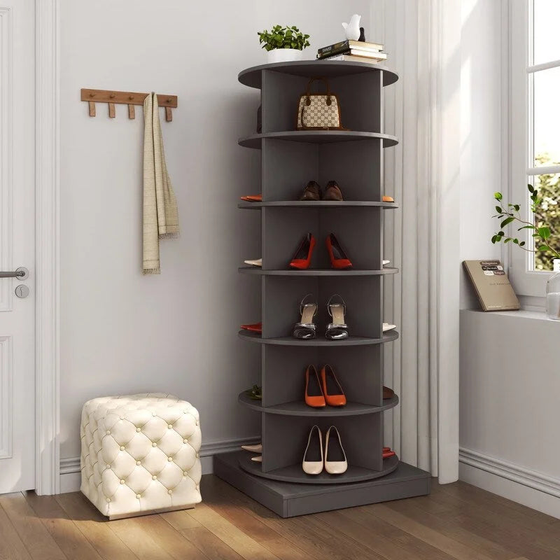 Meuble à chaussures rotatif 360° 6 niveaux