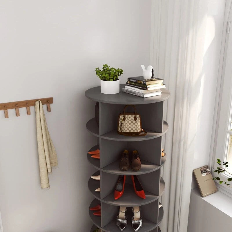 Meuble à chaussures rotatif 360° 6 niveaux