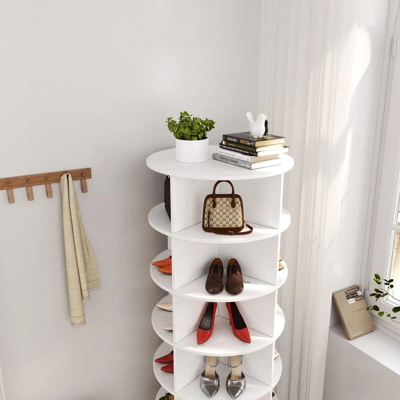 Meuble à chaussures rotatif 360° 6 niveaux