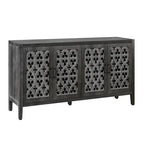 Meuble de rangement creux à quatre portes, style campagnard américain, convient pour le salon, meuble TV, la cuisine