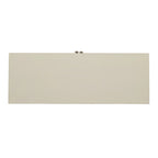 Console 2 portes blanche avec portes à treillis en osier, style ferme côtière, 42x15x36 po