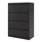 Classeur latéral à 4 tiroirs de 36W pour la maison et le bureau, en acier robuste, finition mate