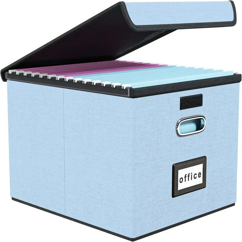 Boîte de rangement de dossiers pliable - 37,8 L x 32,3 l x 27,4 H