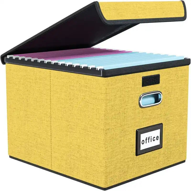 Boîte de rangement de dossiers pliable - 37,8 L x 32,3 l x 27,4 H