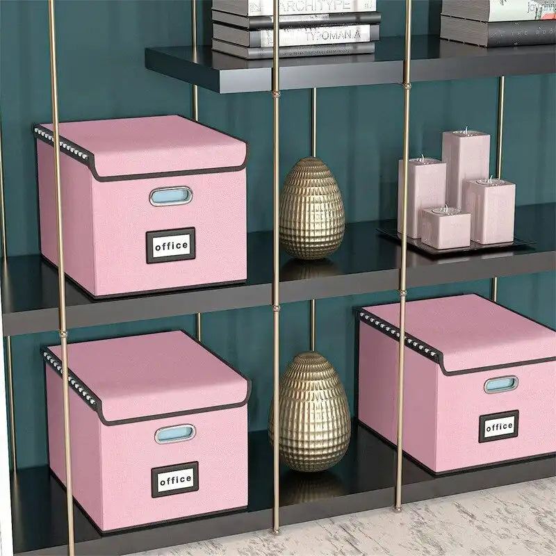 Boîte de rangement de dossiers pliable - 37,8 L x 32,3 l x 27,4 H