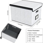 Boîte de rangement de dossiers pliable - 37,8 L x 32,3 l x 27,4 H