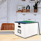 Boîte de rangement de dossiers pliable - 37,8 L x 32,3 l x 27,4 H