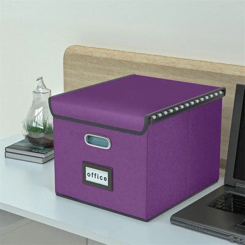 Boîte de rangement de dossiers pliable - 37,8 L x 32,3 l x 27,4 H