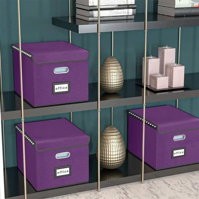 Boîte de rangement de dossiers pliable - 37,8 L x 32,3 l x 27,4 H