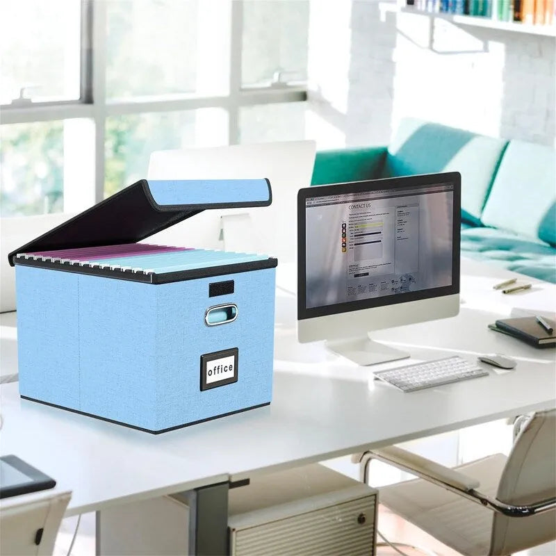Boîte de rangement de dossiers pliable - 37,8 L x 32,3 l x 27,4 H
