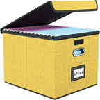 Boîte de rangement de dossiers pliable - 37,8 L x 32,3 l x 27,4 H