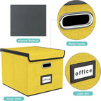 Boîte de rangement de dossiers pliable - 37,8 L x 32,3 l x 27,4 H