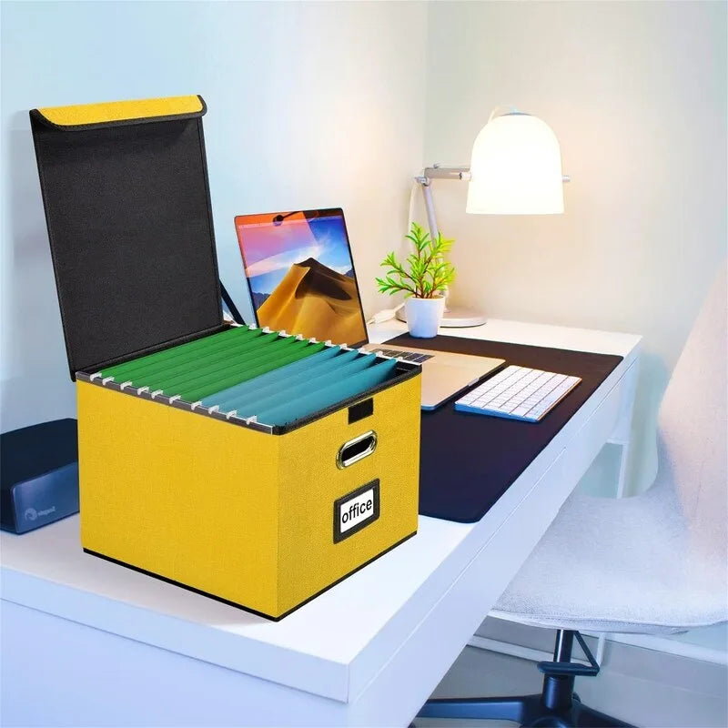 Boîte de rangement de dossiers pliable - 37,8 L x 32,3 l x 27,4 H