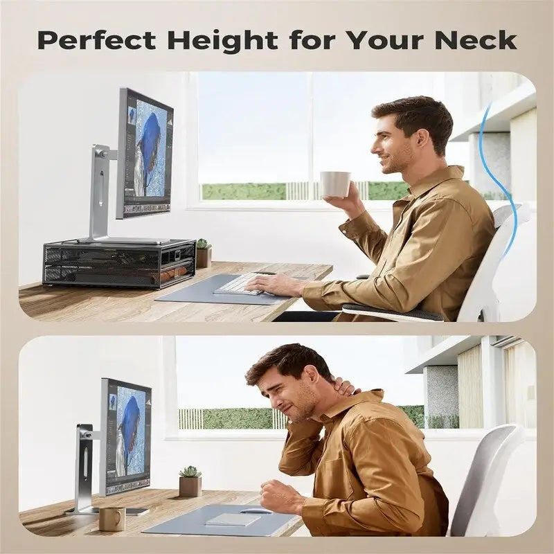 Support de moniteur à 2 niveaux - 15,75P x 12L x 4,61H