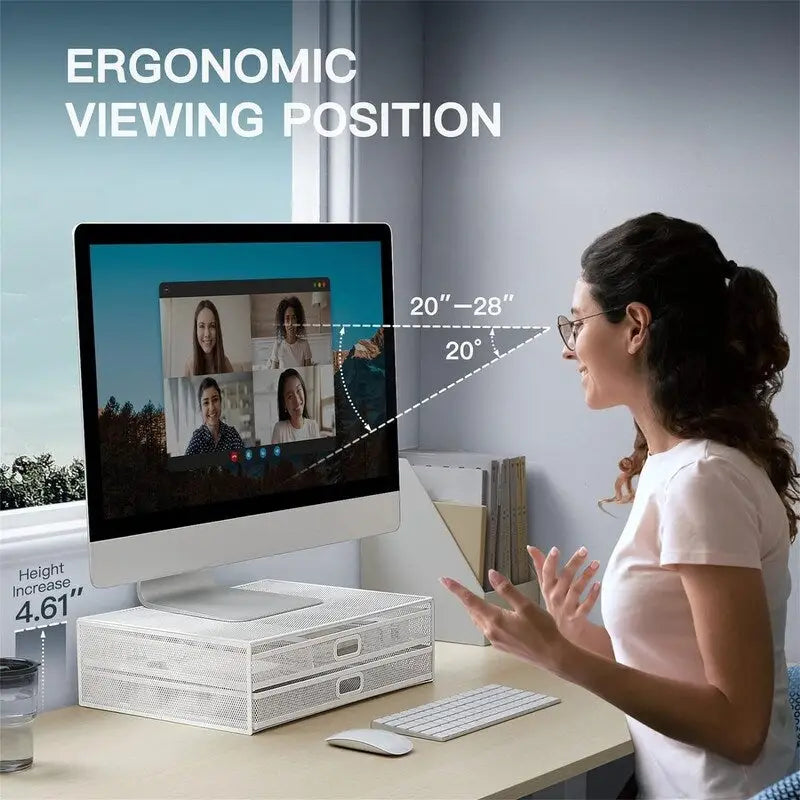 Support de moniteur à 2 niveaux - 15,75P x 12L x 4,61H
