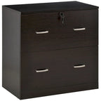 Classeur 2 tiroirs avec serrure et clés, classeur de rangement vertical avec barre de suspension pour format Lettre, bureau à domicile