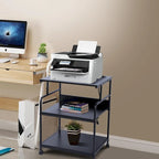 Support d'imprimante, grande table d'imprimante, support d'imprimante avec rangement, chariot d'imprimante, 59,4 x 48,5 x 80 cm, multiprise incluse