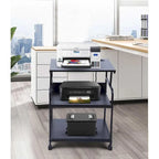 Support d'imprimante, grande table d'imprimante, support d'imprimante avec rangement, chariot d'imprimante, 59,4 x 48,5 x 80 cm, multiprise incluse