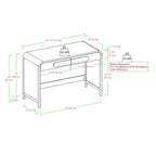 Ensemble de bureau 3 pièces : Bureau avec 2 bibliothèques ouvertes, design cascade, MDF résistant à la déformation