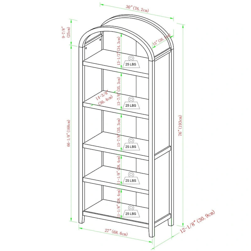 Ensemble de bureau 3 pièces : Bureau avec 2 bibliothèques ouvertes, design cascade, MDF résistant à la déformation