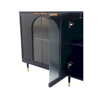 Meuble d'appoint Armoire en bois avec 4 portes vitrées
