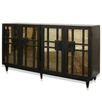 Buffet Rourke – Quatre portes miroir – Bois de manguier