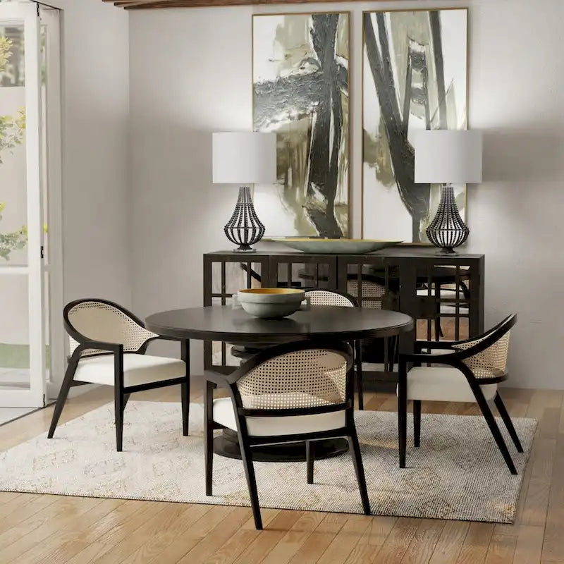 Buffet Rourke – Quatre portes miroir – Bois de manguier