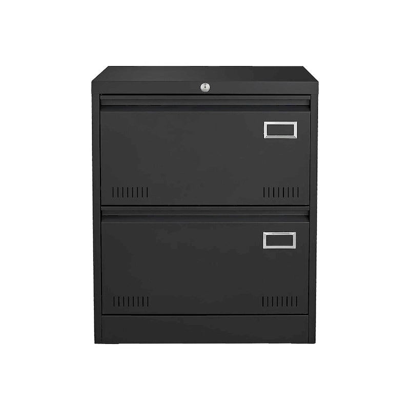 Classeur métallique latéral 2 tiroirs avec serrure, classeur vertical de bureau, classeur métallique verrouillable